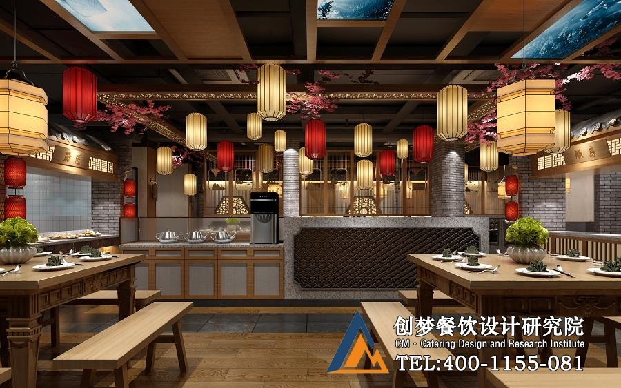 厨匠特色湘菜餐厅收银台设计